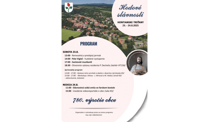 Fotka pre článok Hodové slávnosti v našej obci 23.-24.8.2025