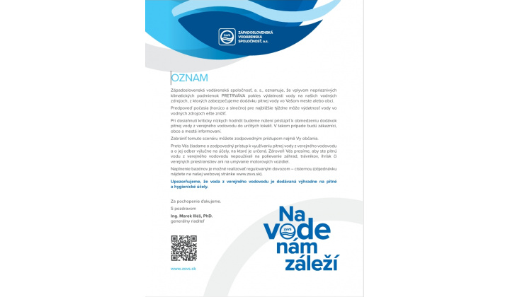 Fotka pre článok Oznam ZsV
